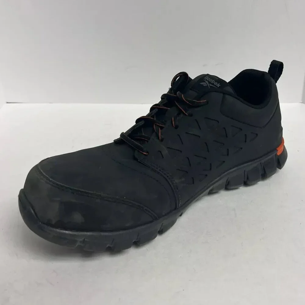 Reebok Mens Sublite Cushion Work Sneaker Black 10M